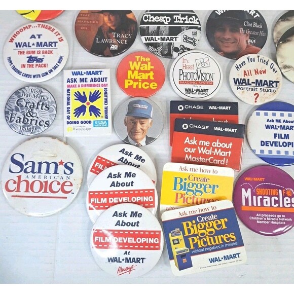 80s 90s Walmart Promo Pin Lot 50+ Music Country Rock Garth Brooks Beatles Hanson - Picture 3 of 5